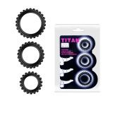 TITAN TPUR - 3 in one silicone cock ring