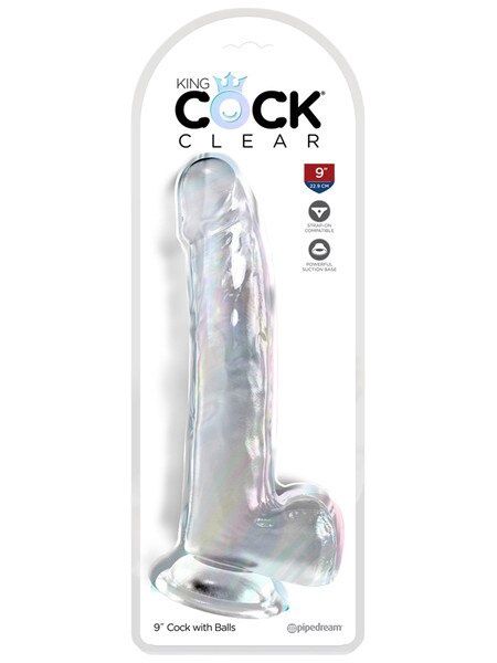 King Cock Clear 9 in. with balls
