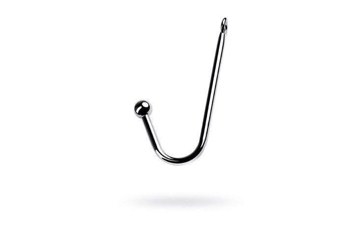 Silver Metal Anal Hook With Ball