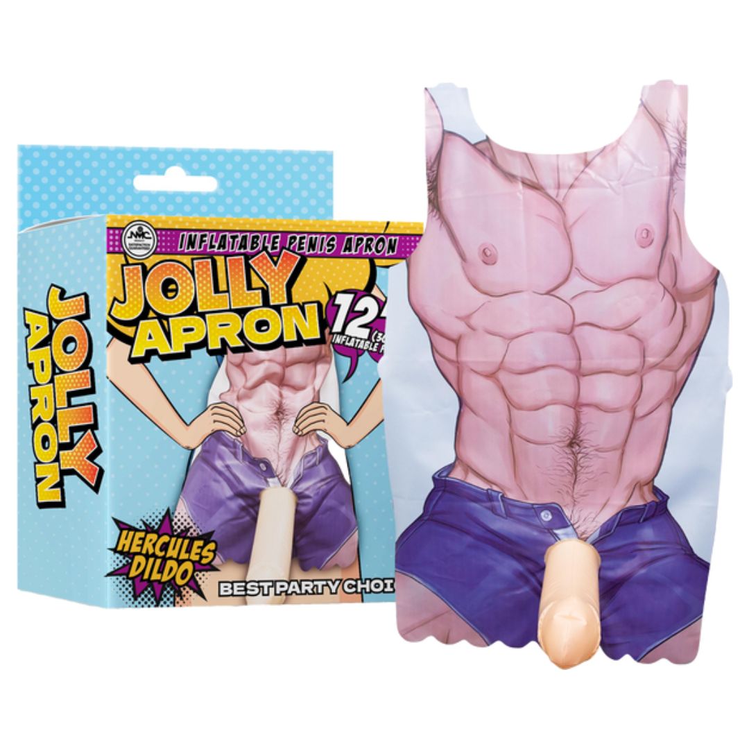 Jolly Apron - 12" Inflatable Penis