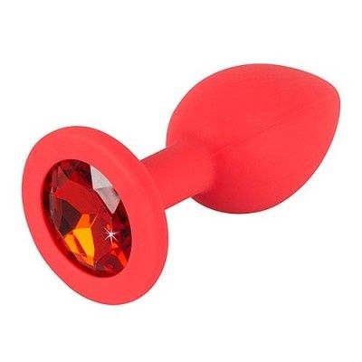 Silicone Anal Plug  W/ Diamond