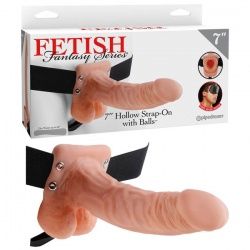 7'' Hollow Strap-On With Balls