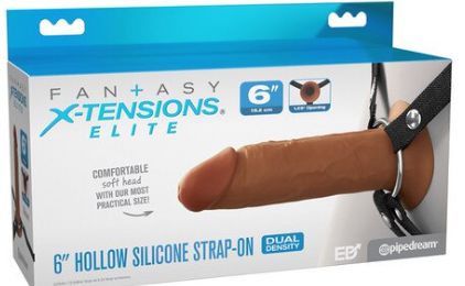 Silicone Hollow Strap-On Dual Density