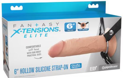 Silicone Hollow Strap-On Dual Density