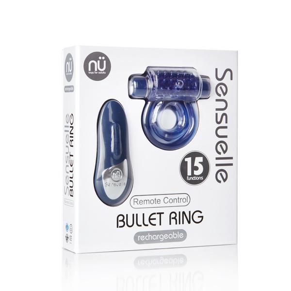 Nu Sensuelle Remote Control Bullet Ring, Colour: Blue