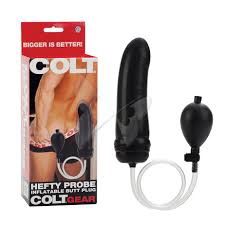 Colt - Hefty Probe Inflatable Butt Plug, Colour: Black