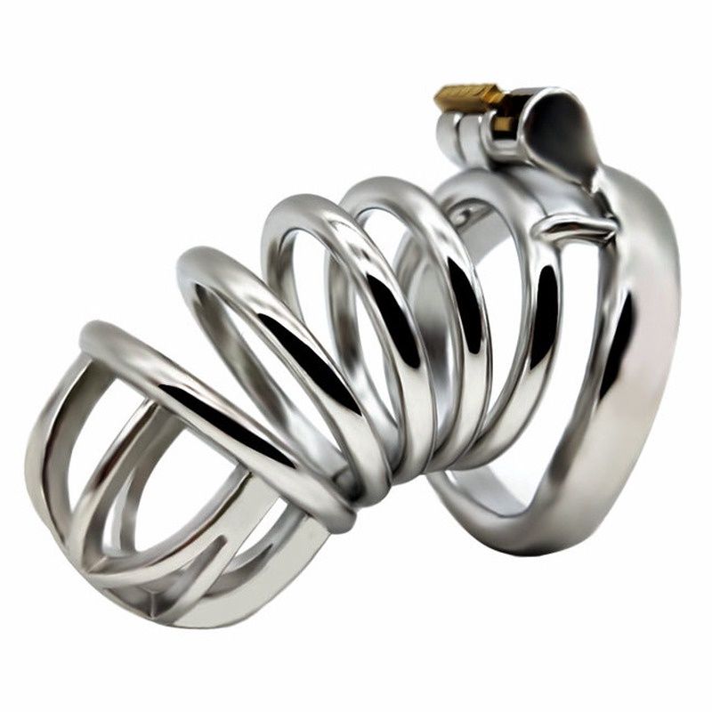 Chastity Bend Ring Hide Looker Cock Cage, Size: Small