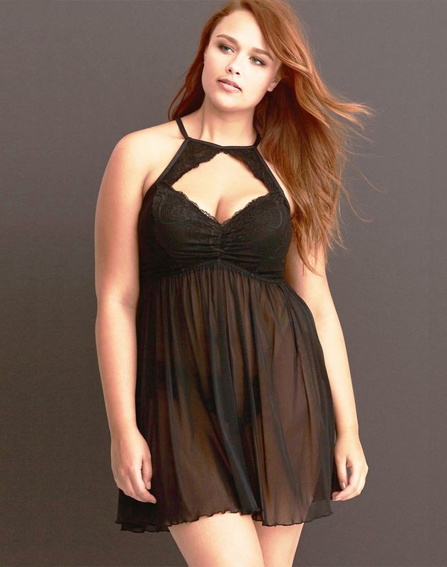 Lace Halter Babydoll