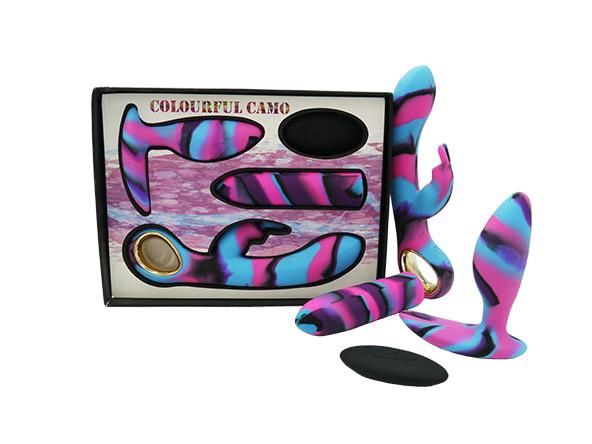 Colourful Camo Couple's Kit, Colour: Blue