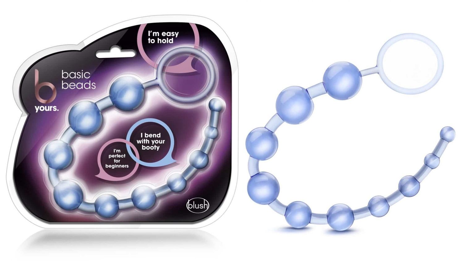 B Yours Basic Anal Beads, Colour: blue