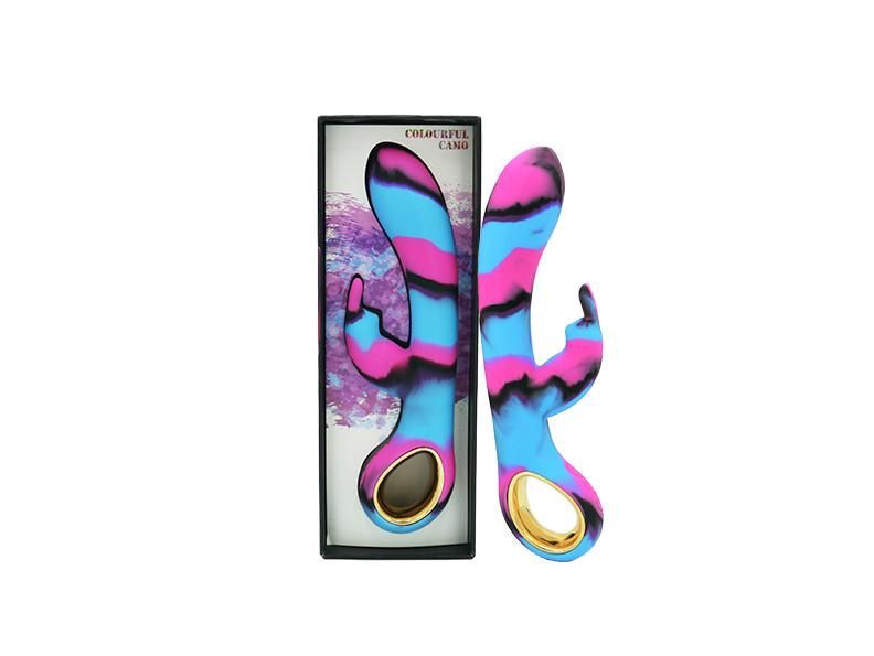 Colourful Camo Heating Rabbit Vibrator