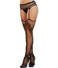 Mesh &amp; Fishnet Suspender Pantyhose