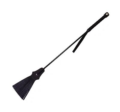 Rouge Leather Tasselled Riding Crop