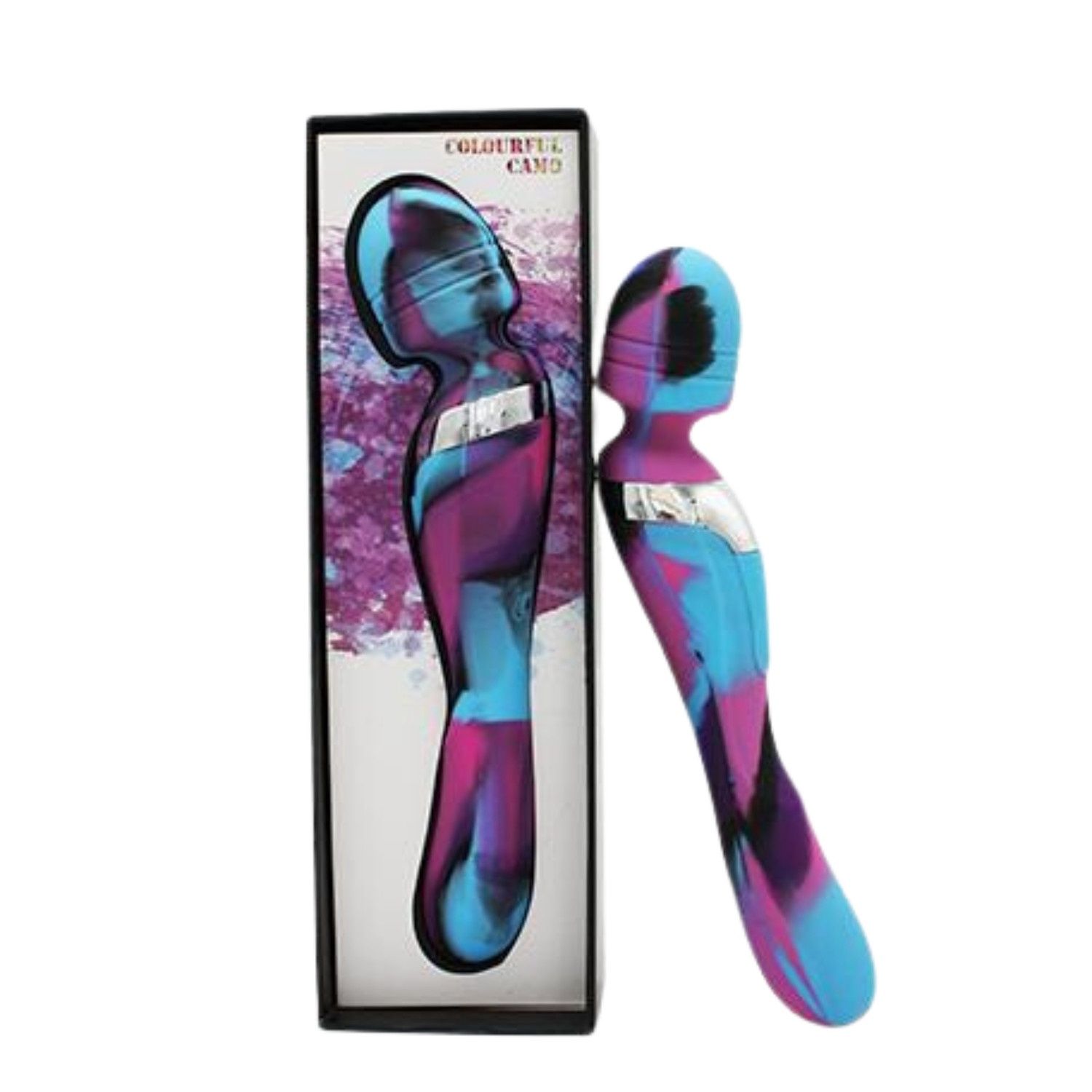 Colourful Camo Beja 2in1 Vibrator Blue