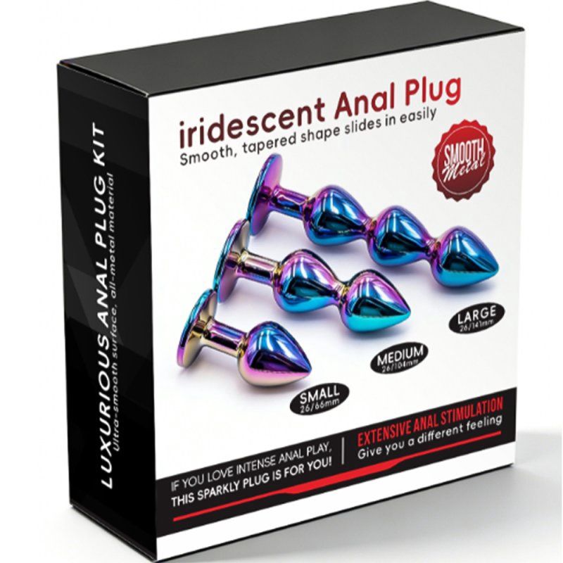 Iridescent Anal Beads Plug Kit