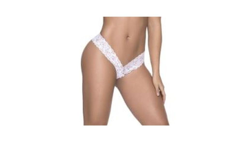 Sexy Lace Thong White, Size: Large