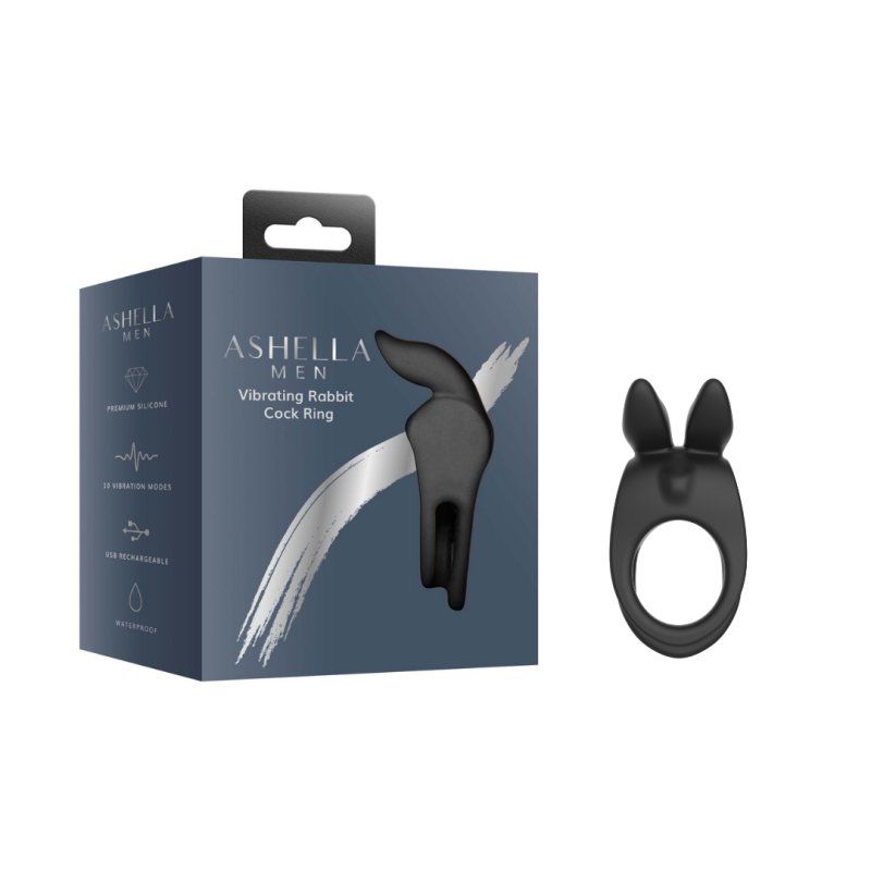 Ashella Men Vibrating Rabbit Cock Ring