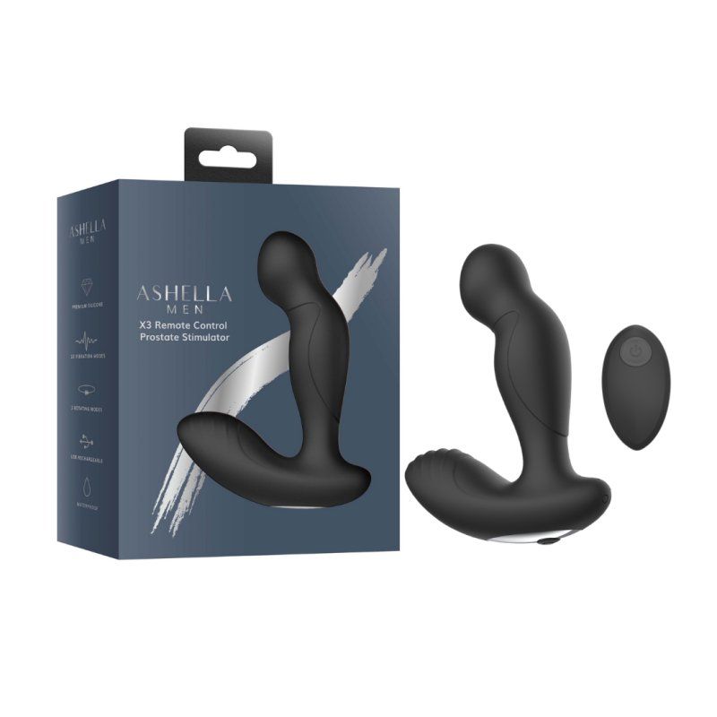 Ashella Men X3 Remote Control Prostate Stimulator