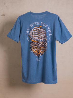 With The Tide S/S Tee Blue