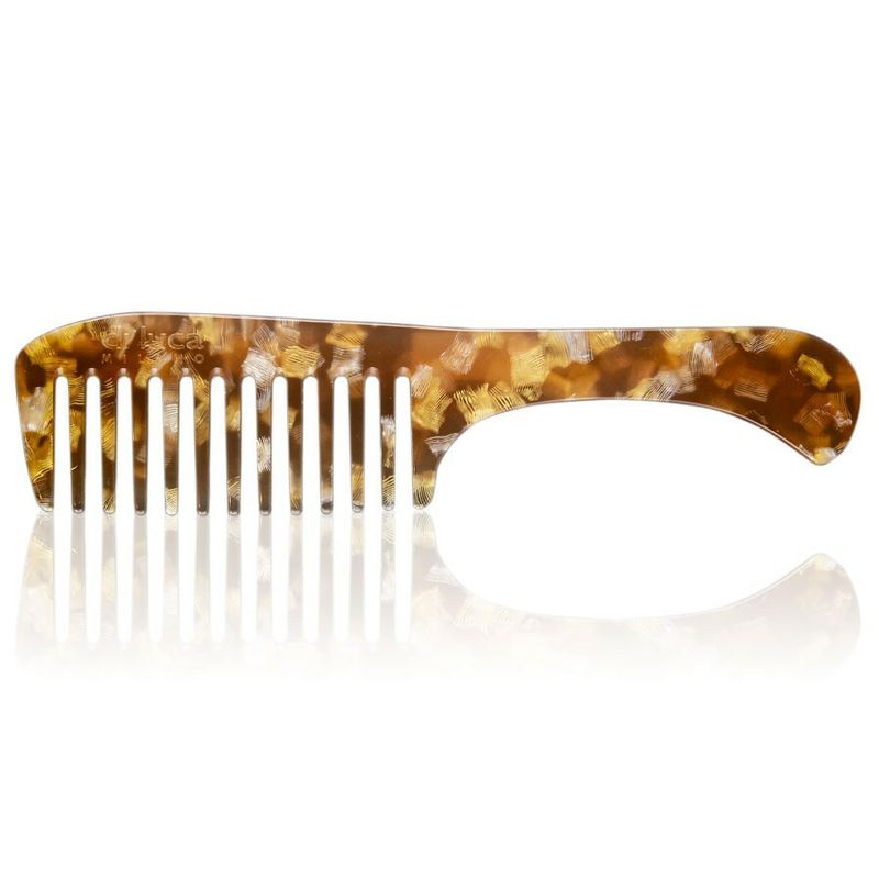 Pettine Manico / Kamm Rhodoid mit Griff Goldie