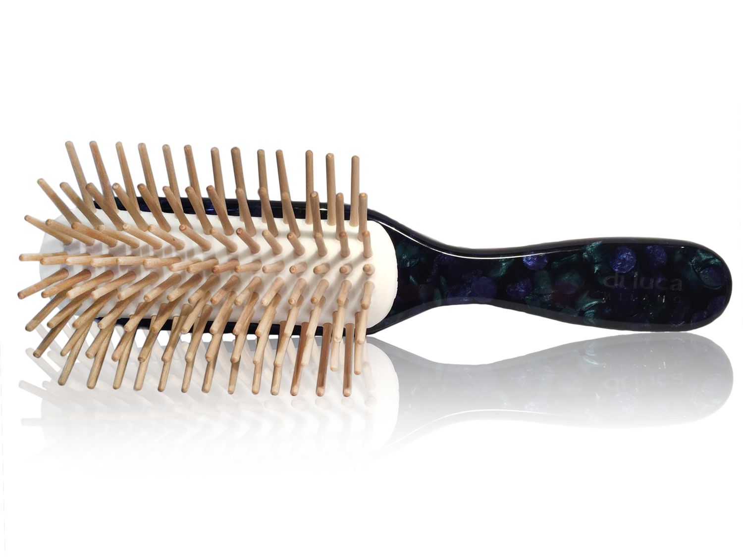 Spazzola Capelli / Bürste Rhodoid grande / groß Blue Forest