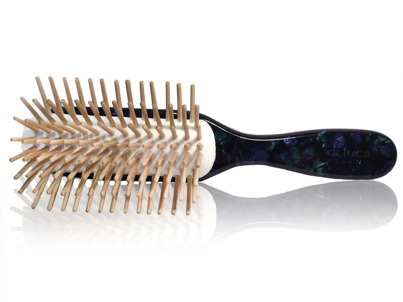Spazzola Capelli / Bürste Rhodoid grande / groß Blue Forest