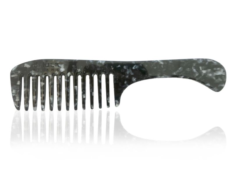 Pettine Manico / Kamm Rhodoid mit Griff Ardesia