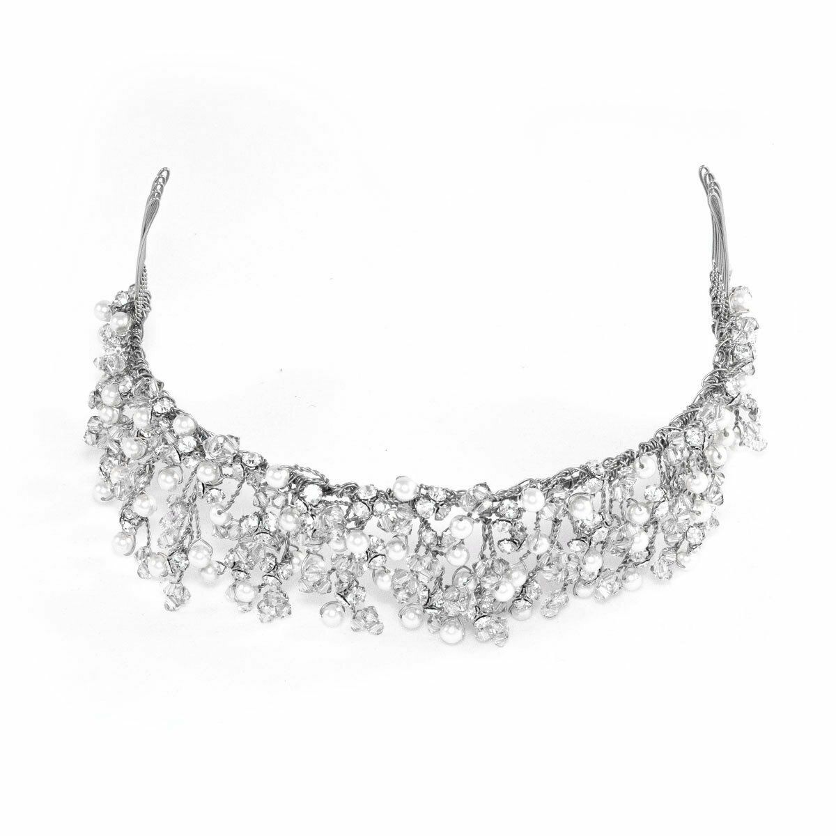 Haarschmuck Vanessa Tiara Silber