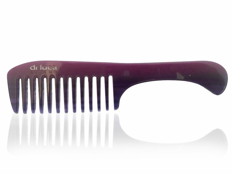 Pettine Manico / Kamm Rhodoid mit Griff Ametista