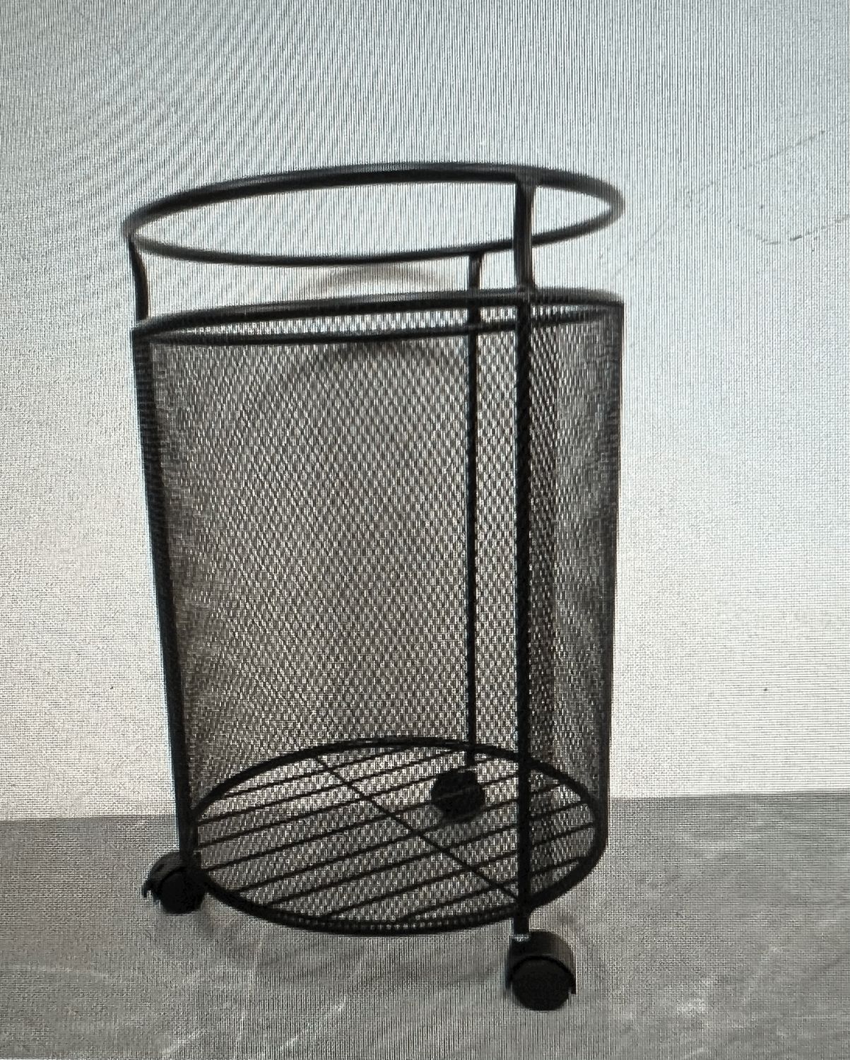 Portable Metal clothes Hamper  Rolling Storage Basket  Organiser