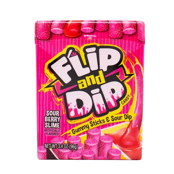 Flip And Dip Gummy Sticks &amp; Sour Dip