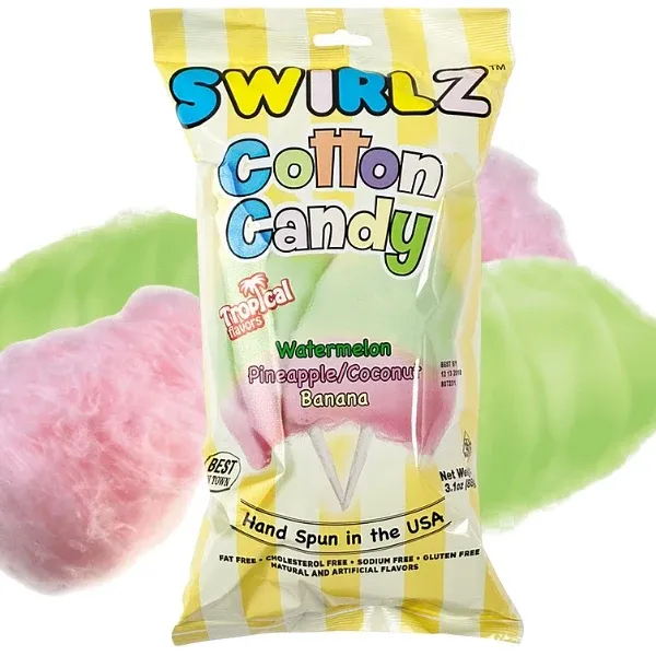 Swirlz Cotton Candy Watermelon, Pineapple, Coconut Banana