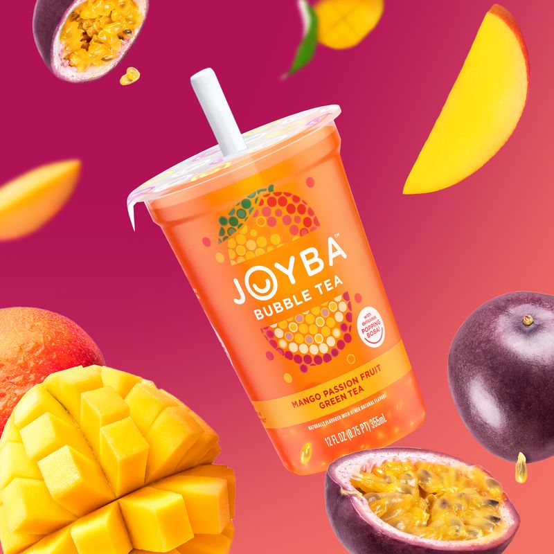 Joyba Bubble Tea Mango Passion Fruit Green Tea 355 ml