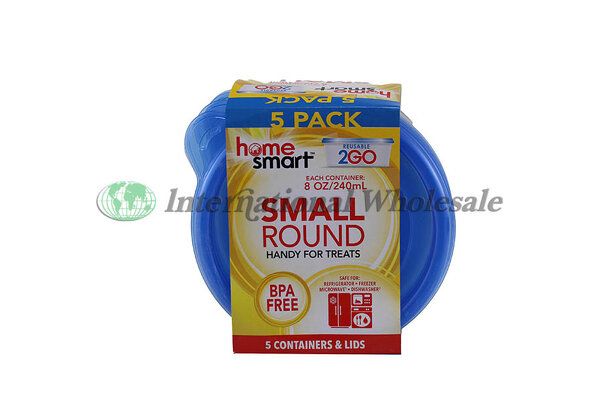 Home Smart Containers &amp; Lids Medium Round  23oz (670ml)
