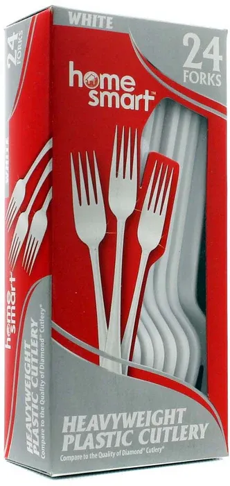 Home Smart Forks White 24pcs