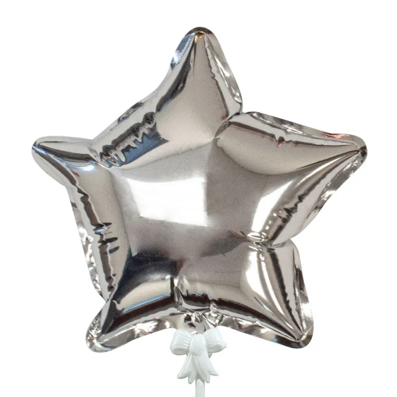Star Shaped Balloon 6in Silver