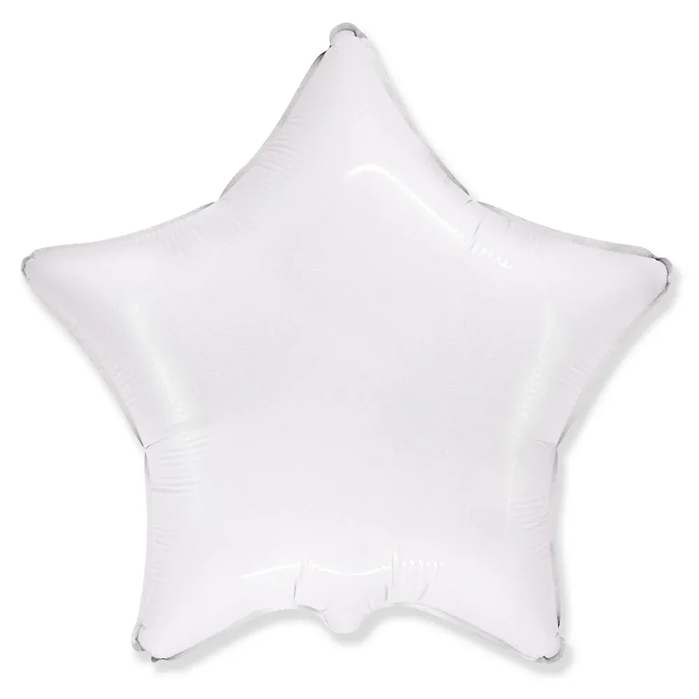 Star Shaped Balloon 6in White