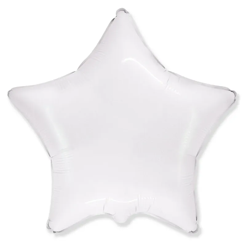Star Shaped Balloon 6in White