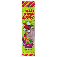 Sour Power Straws Passion Fruit Candy Straws