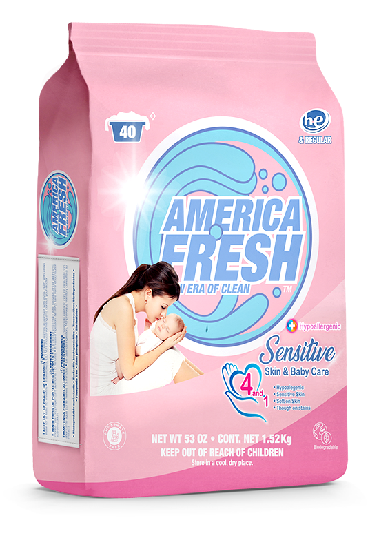America Fresh Sensitive Hypoallergenic Powder 1.52Kg