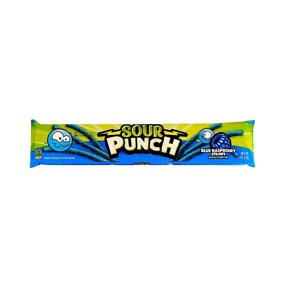 SOUR PUNCH BLUE RASBERRY STRAWS