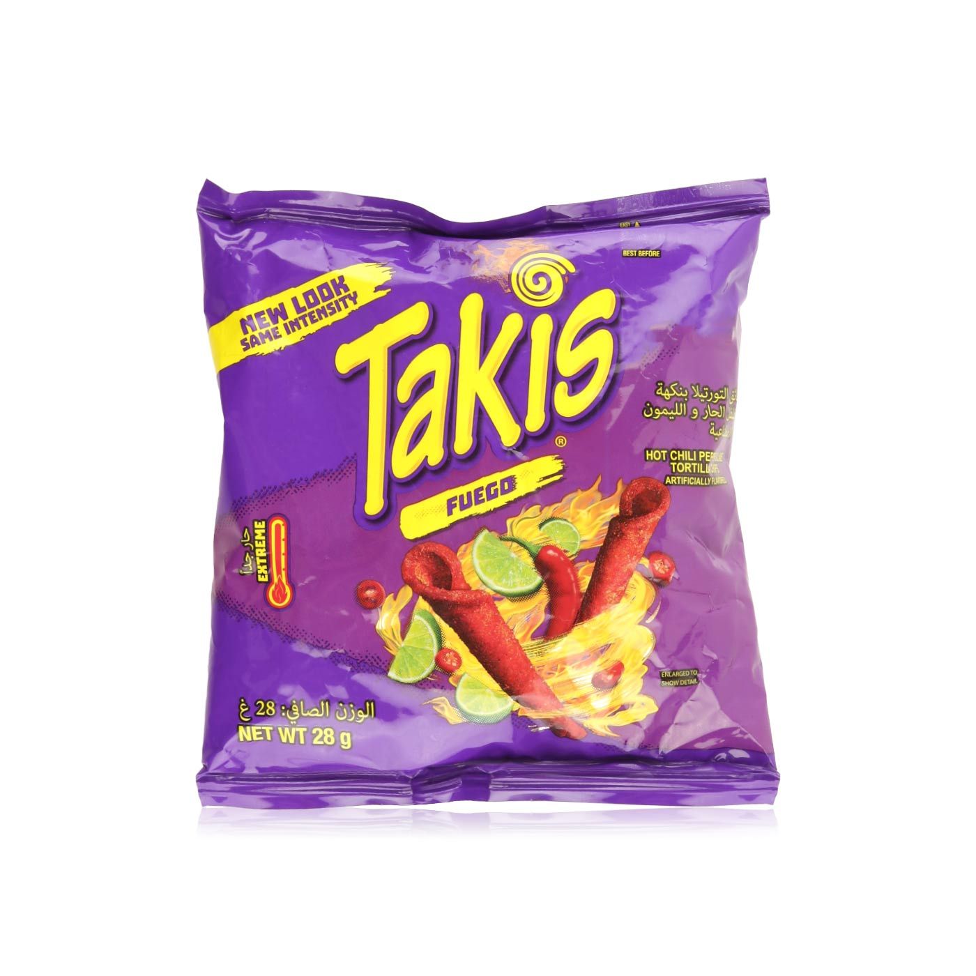 Takis Fuego Tortilla Hot Chili Pepper &amp; Lime 28g, 46ct