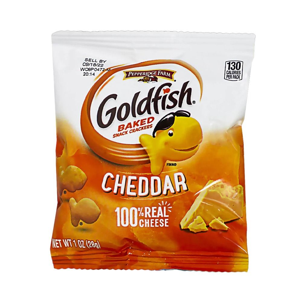 GOLDFISH BAKED SNACK CRACKERS, CHEDDAR