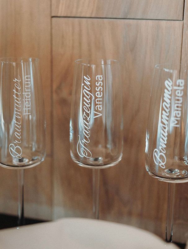 Personalisiertes Sektglas