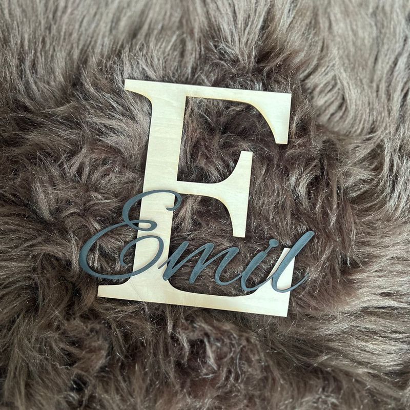 Türschild - "Buchstabe + Name"