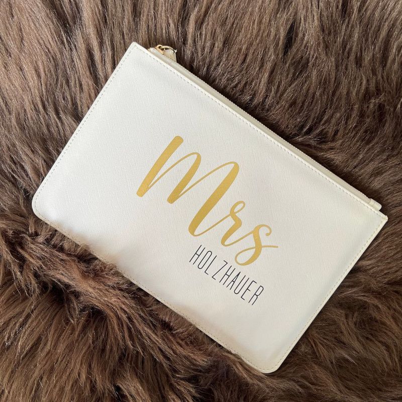 Personalisierte Clutch-Handtasche "Bride-Edition"