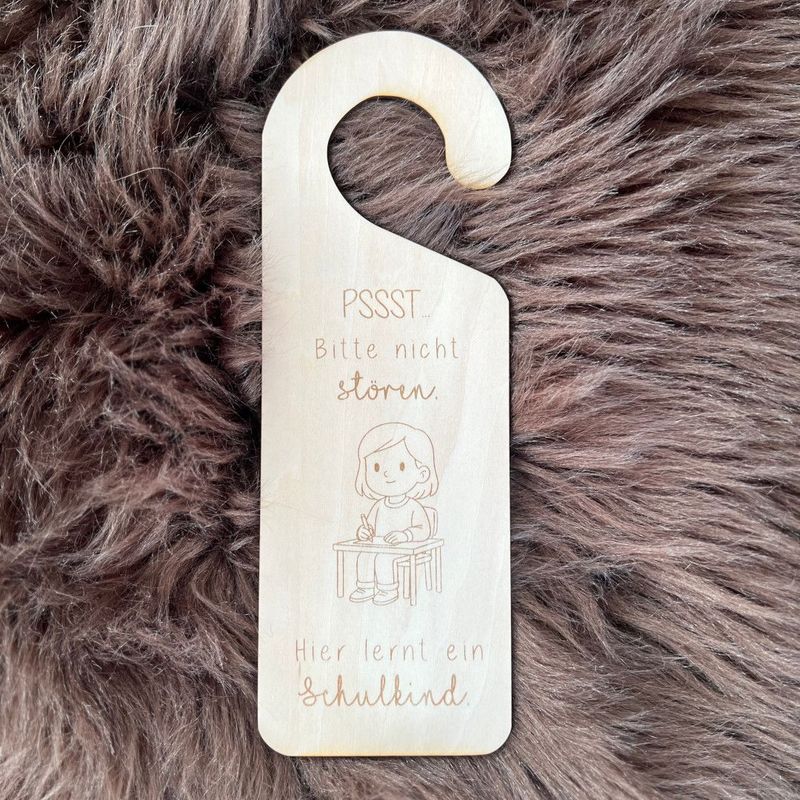 Türhänger „Hier lernt ein Schulkind“