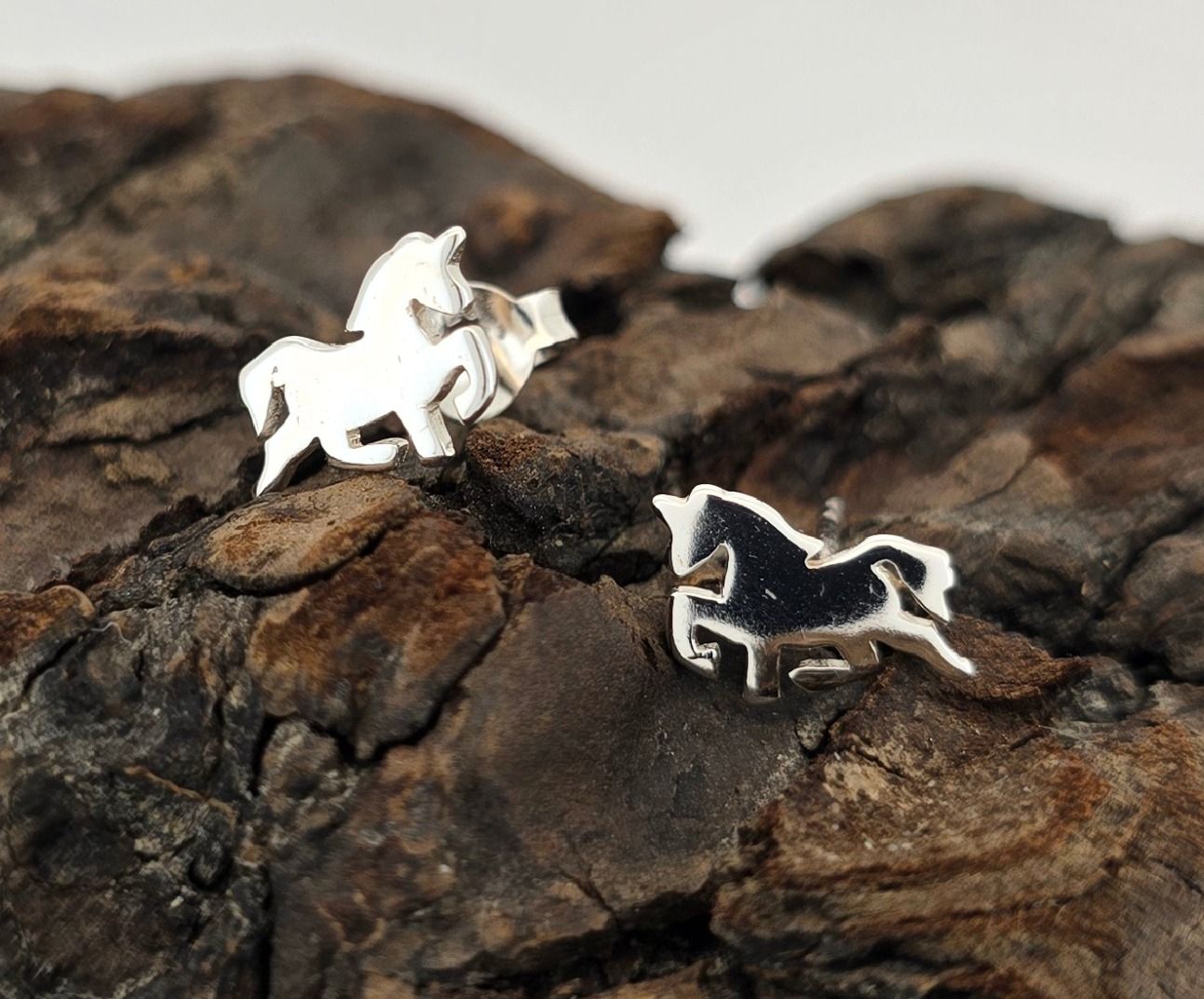Enchanted Unicorn Studs – Dainty Sterling Silver Fantasy Earrings