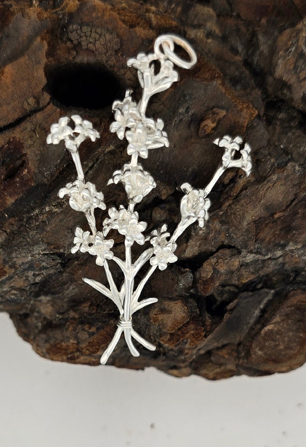 Lavender Dreams Pendant – Delicate Sterling Silver Botanical Charm