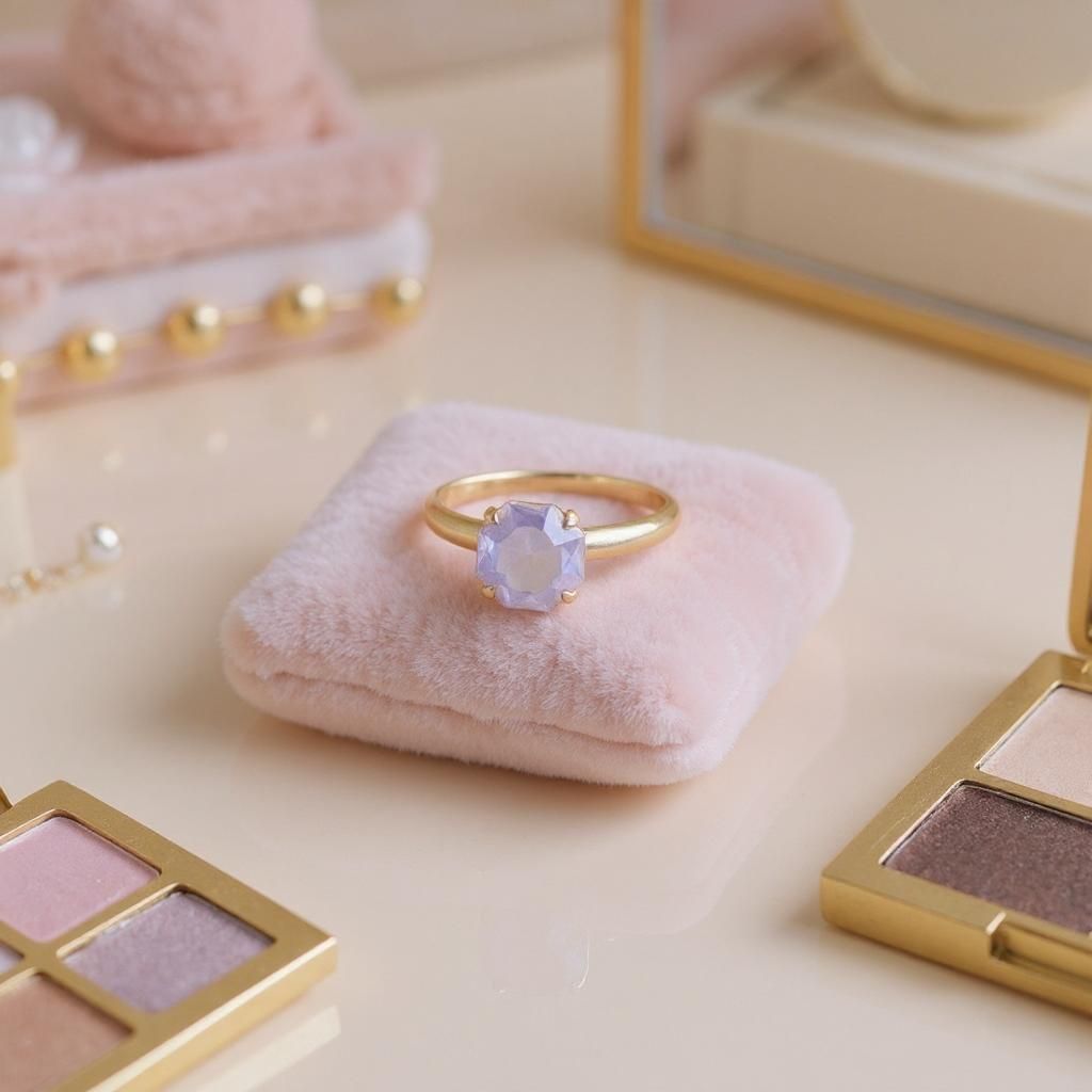 9ct Yellow Gold Octagonal Rose Quartz Ring – 8mm Unique Cut Gemstone on Thin Band